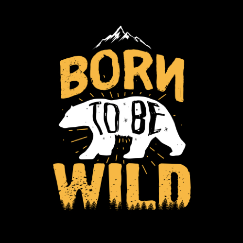 Teesley Portfolio - Born to be Wild - Bear Illustration